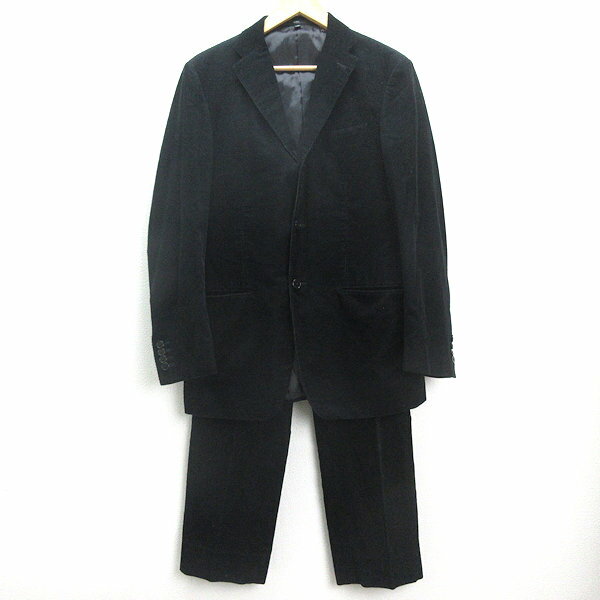 H■ザラ/ZARA コーデュロイ スーツセットアップ 上下【EUR50】黒/MENS■22【中古】