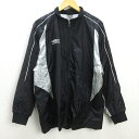 H■アンブロ/UMBRO 裏メッシュ ウインドブレーカージャケット【O】黒/MENS■115【中古】