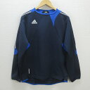 H■アディダス/adidas 長袖スポーツウェア トレーニングウェア【S】黒青/MENS■82【中古】
