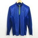 H■ナイキ/MIKE GOLF ハーフジップ モックネックシャツ ゴルフウェア【L】青/MENS■81【中古】