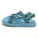 H■【24cm】メリッサ/melissa/salinas ベルクロストラップ ビーチサンダル 緑系 LASIES■46【中古】