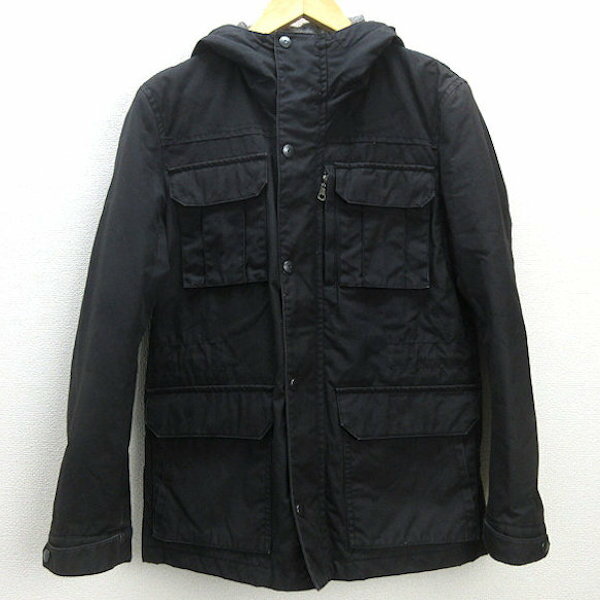 D■ビームス/BEAMS LIGHTS 中綿入りJKT マウンテンパーカー【44】黒/MENS■29【中古】■