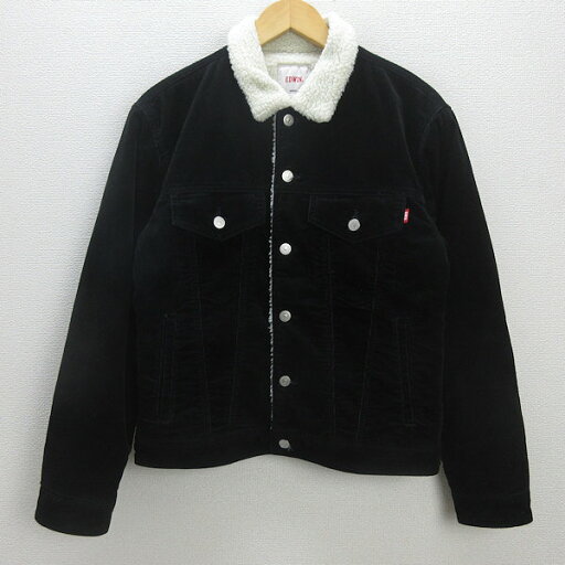 D■エドウィン/EDWIN GET616 裏ボア コーデュロイジャケット【M】黒/MENS■27【中古】 D■エドウィン/EDWIN GET616 裏ボア コーデュロイジャケット【M】黒/MENS■27【中古】