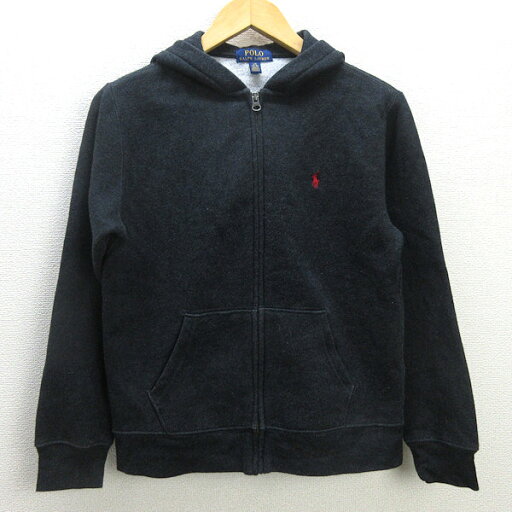 H■ラルフローレン/RALPH LAUREN フルジップパーカ スウェット【L/G (14-16)】灰色/KIDS/大人LADIES可■16【中古】 H■ラルフローレン/RALPH LAUREN フルジップパーカ スウェット【L/G (14-16)】灰色/KIDS/大人LADIES可■16【中古】
