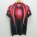 G■バタフライ/ButterFly 卓球ウェア/半袖ドライポロシャツ【M】赤/MENS/73【中古】■