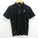 G■スボルメ/SVOLME サッカー/フットサル 半袖ポロシャツ/スポーツウェア【S】黒/men's/71【中古】■