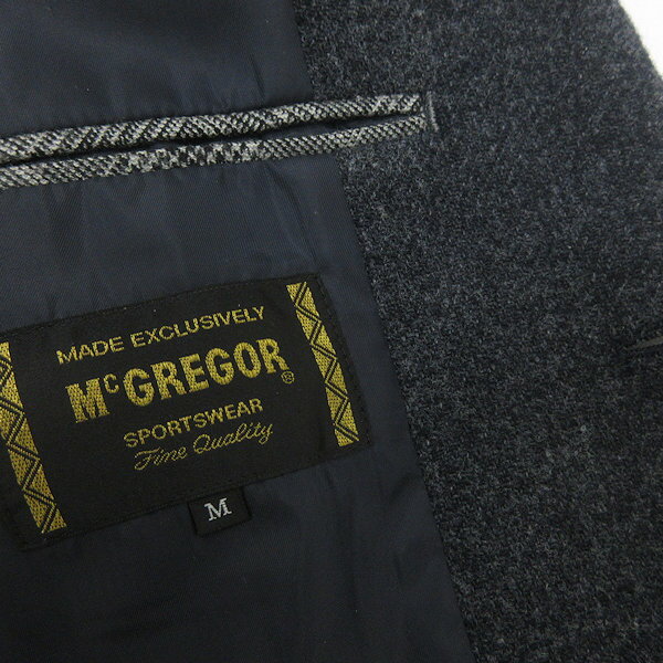D■マックレガー/McGREGOR 2つ釦 ウールテーラードジャケット【M】紺/MENS■96 【中古】