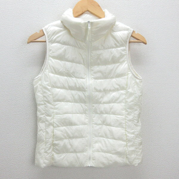 D■ユニクロ/UNIQLO ウルトラライトダウンベスト/ナイロン【S】白/LADIES/47d【中古】のサムネイル