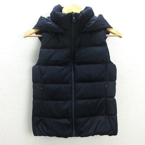 D■ユニクロ/UNIQLO ウルトラライトダウンベスト/フーデつき【S】紺/LADIES/49p【中古】 D■ユニクロ/UNIQLO ウルトラライトダウンベスト/フーデつき【S】紺/LADIES/49p【中古】