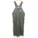Q■ペニーズ/PENNEYS オーバーオール/サロペット/つなぎ■カーキ【レディースF】MENS可/3【中古】
