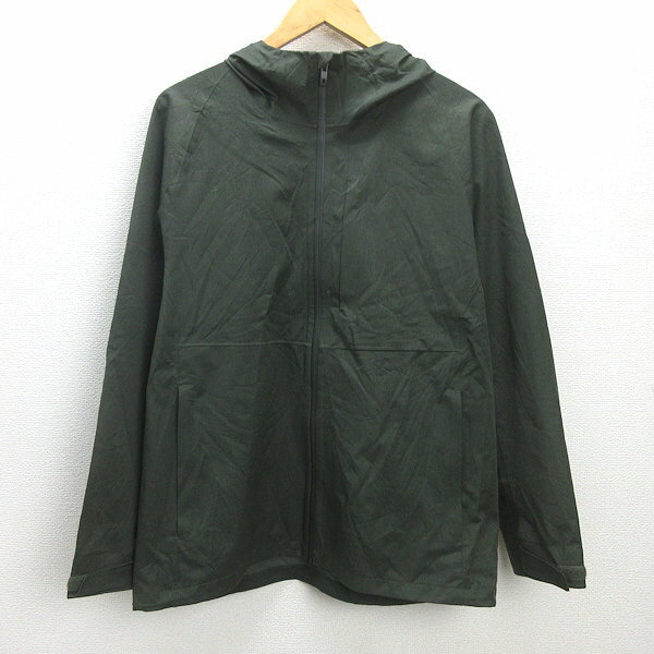 G■ユニクロ/UNIQLO ブロックテックパーカ/3Dカット 311-433063【L】カーキ/men's/71【中古】■