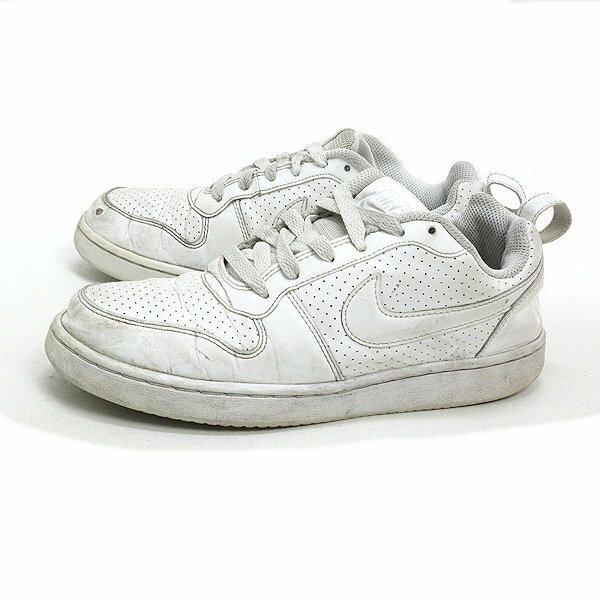 WW■【24cm】ナイキ/NIKE コート バーロウCOURT BOROUGH LOW フェイクレザースニーカー■白LADIES/244【中古】