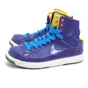 T■【24cm】ナイキ/NIKEエアトゥループWMNS AIR TROUPE MID フェイクレザースニーカー■紫LADIES【中古】