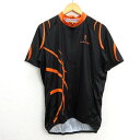 ★ パラディン/PALADIN フルジップ サイクリングジャージ ウェア【XXXL】黒橙MENS/79【中古】