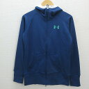 X★ アンダーアーマー/UNDER ARMOUR WAT6901 ウィメンズ フルジップパーカ トレーニングウェア【MD】紺LADIES/15【中古】