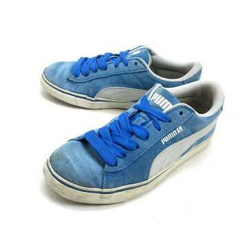 X★【22cm】プーマ/PUMA 350732 ローカット スエードスニーカー/水色LADIES/129【中古】