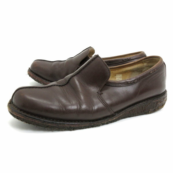 【23cm】リーガル/REGALセンターシーム/レザードライビングシューズ■茶LADIESラバーソール【中古】