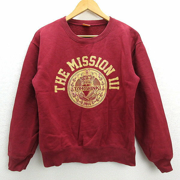 WW★ 東方神起/TOHOSHINKI 2014 THE MISSION 3 スウェットトレーナー/グッズ【M】赤系/94【中古】