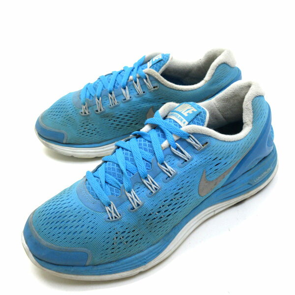 【US6.5】ナイキ/NIKEルナグライド+4/ランニングシューズ 524978-404◆水色LADIES【中古】