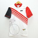 ☆ イタリア製 MAIDE IN ITALY FAST サイクリングウェア ジャージ/白赤MENS【中古】