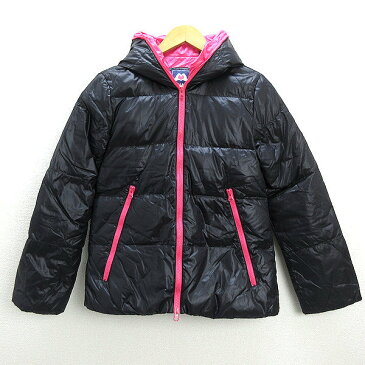 ☆☆ ビームス/BEAMS HEART フード付き ダウンジャケットJKT【O】黒LADIES/89【中古】