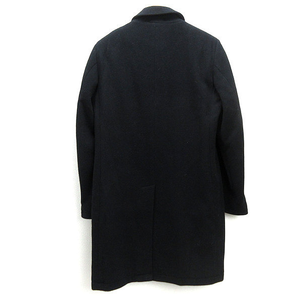 A★ アバハウス/ABAHOUSE 比翼仕立て シングルボタンコート【3】黒MENS/137【中古】