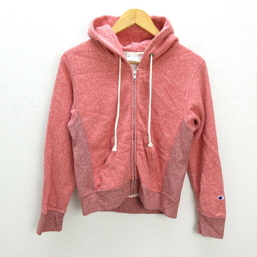 Z■チャンピオン/CHAMPION リバースウィーブ ジップパーカー■ピンク系 【レディースL】LADIES/213【中古】 Z■チャンピオン/CHAMPION リバースウィーブ ジップパーカー■ピンク系 【レディースL】LADIES/213【中古】