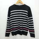 X★ ユナイテッドアローズ/Rhythm of Life UNITED ARROWS ボーダーニットセーター【L】紺MENS/31【中古】(4)