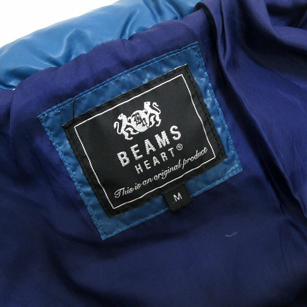 X★ ビームス ハート/BEAMS HEART ダウンジャケットJKT【メンズM】青MENS/143【中古】