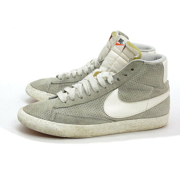 X★【25cm】ナイキ/NIKE 518171 WMNS BLAZER MID SUEDE VNTG ブレーザーMIDスニーカー/灰色LADIES/21【中古】