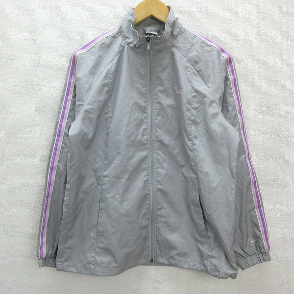 ◇ ナイキ/NIKE トレーニングジャケット トラックジャージ JKT【L】灰/LADIES/166【中古】