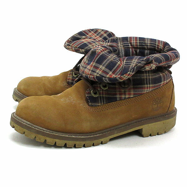 WW■ティンバーランド/TIMBERLANDロールトップ/レザーワークブーツ■茶LADIES