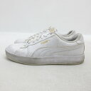 H■【25cm】プーマ/PUMA ローカットキフェイクレザースニーカー/白/MENS■18【中古】