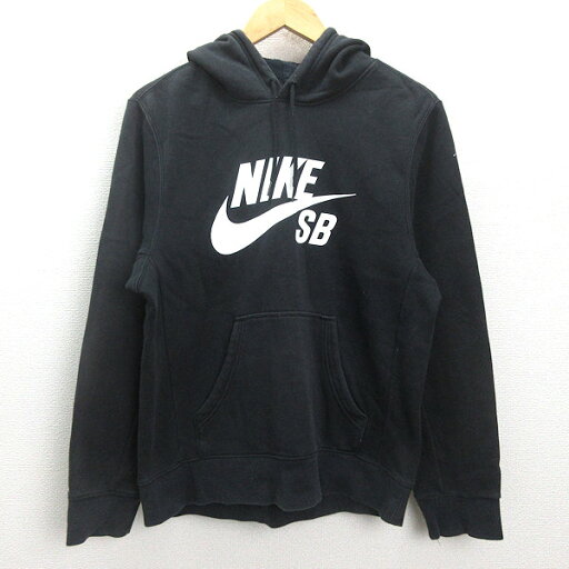 G■ナイキ/NIKE スウォッシュロゴプルオーバーパーカー/裏起毛【M】黒/men's/148【中古】■ G■ナイキ/NIKE スウォッシュロゴプルオーバーパーカー/裏起毛【M】黒/men's/148【中古】■