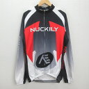 H■ナックリー/NUCKILY 厚手 長袖サイクルジャージ ウェア ビッグサイズ【XXXL】MENS■29【中古】