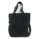 H■イヴ・サンローラン/Yves Saint Laurent キャンバストートバッグ 黒 BAG/LADIES■4【中古】
