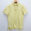 z■ポロラルフローレン/POLO RalphLauren 長袖ポロシャツ/鹿の子地【M】黄/men's/19【中古】■