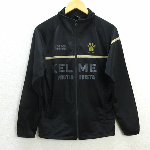 s■ケルメ/KELME トレーニングJKT/ジャージ/サッカー・フットサル【M】黒/MENS/124【中古】