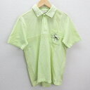 G■アダバット/adabat 半袖ポロシャツ/ゴルフウェア【46】黄緑系/men's/13【中古】■