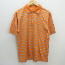 G■カッターアンドバック/Cutter&Buck 半袖ドライポロシャツ/ゴルフウェア【S】オレンジ/men's/7【中古】■