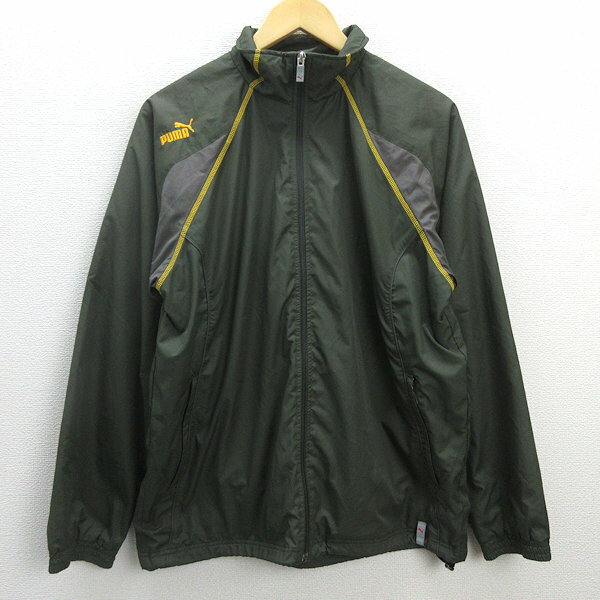 D■プーマ/puma ラグラントレーニングウェア/JKT【L】カーキ/MENS/47【中古】