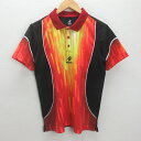 G■ニッタク/NITTAKU 半袖ポロシャツ/卓球ウエア【M】赤黄/men's/99【中古】■