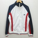 G■ナイキ/NIKE トラックジャケット/ジャージ【XL】白紺/men's/58【中古】■