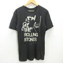 G■USA製■ラブネイルツリー/LOVE NAIL TREE ローリングストーンズ/Tシャツ【S】黒灰系/men's/101【中古】■
