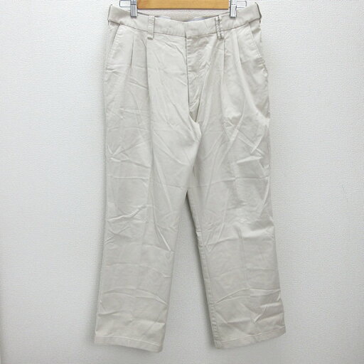 G■カッターアンドバック/Cutter&Buck タックパンツ/コットンパンツ【88】薄ベージュ/men's/48【中古】■ G■カッターアンドバック/Cutter&Buck タックパンツ/コットンパンツ【88】薄ベージュ/men's/48【中古】■