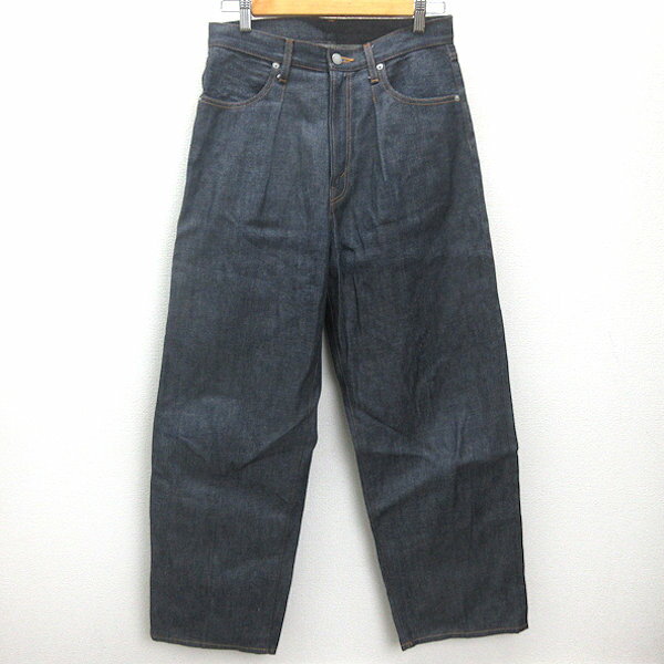 H■アルティマ/ALTIMA タック入り インディゴデニムパンツ ジーンズ【46】MENS■58【中古】