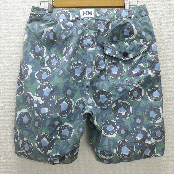 G■ヘリーハンセン/HELLY HANSEN フラワースイムパンツ/水着 HE72021【L】緑/men's/74【中古】■