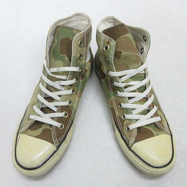 G■【25.5cm】コンバース/CONVERSE オールスター ダックカモ/ハイカット 1CJ107■緑系/men's/55【中古】■