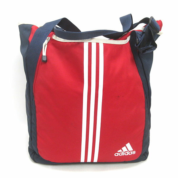 D■アディダス/adidas トートバッグ ハンドBAG■赤 紺/75【中古】