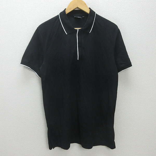G■ユニクロ/UNIQLO セオリー 半袖ポロシャツ/341-402197【XL】黒/men's/37【中古】■